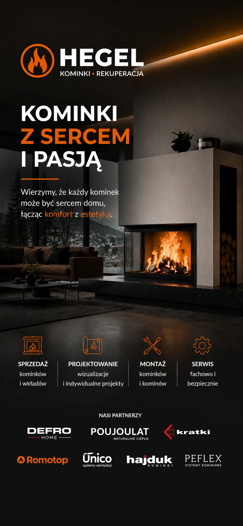 Kominki Cieszyn - montaż kominków, wkłady kominkowe i rekuperacja HEGEL